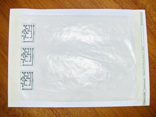 Fig.3 - scheme after printout.