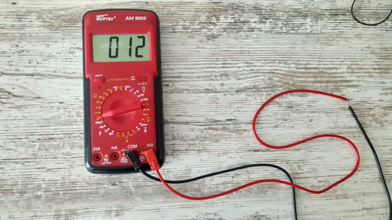 Tester in diode position