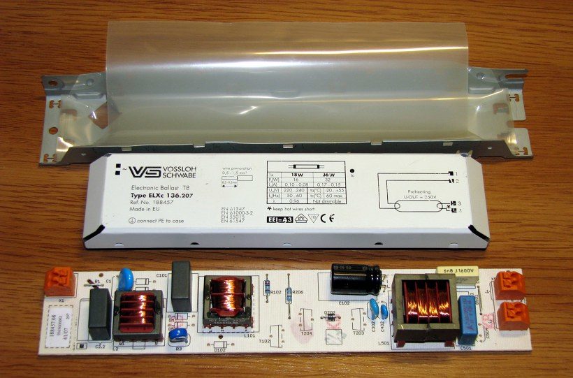 Construction of an electromagnetic ballast