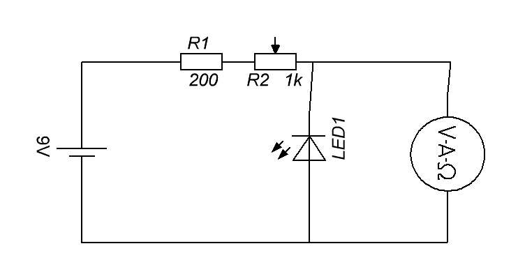 Diagram for checking LED's from a battery