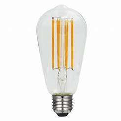 High power filament lamp in a stretched bulb