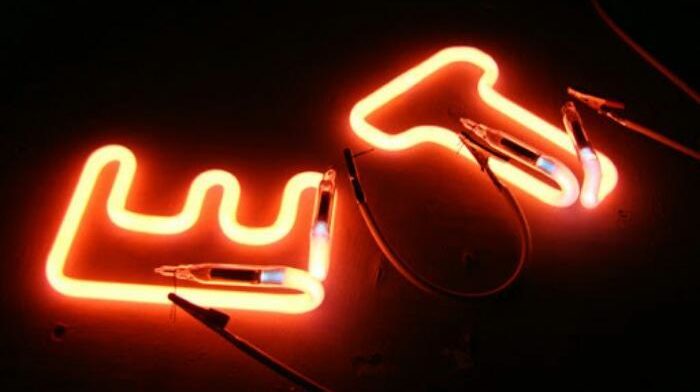 Testing of luminous letters made for signs.
