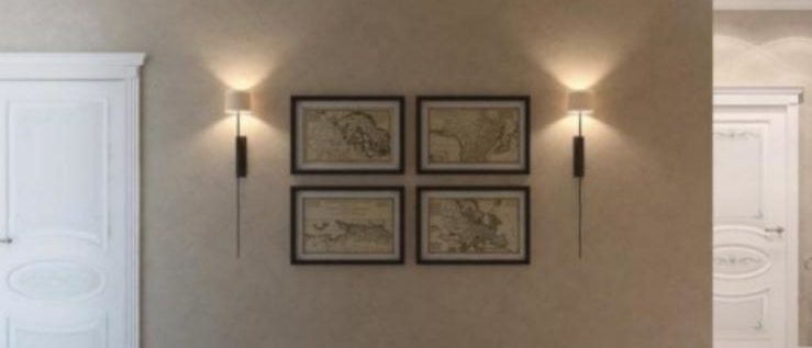 Design of lighting in the living room in a modern style