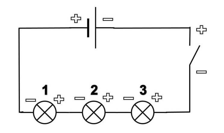 Bulb wiring diagram in series.