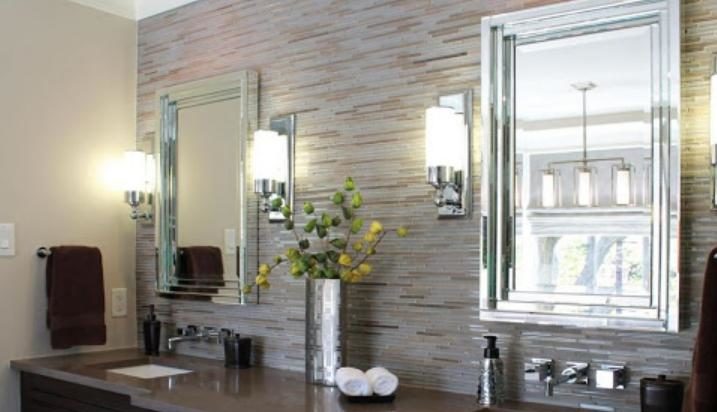 Bathroom sconces must be resistant to splashing water.