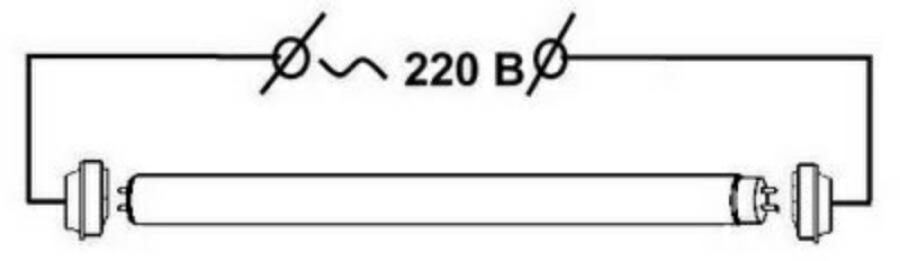 How to connect the LED lamp instead of fluorescent