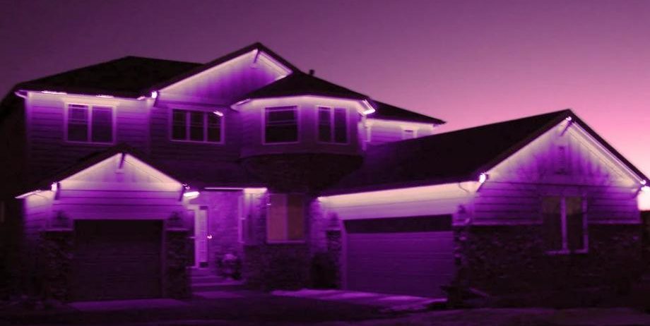 Facade lighting of a country house