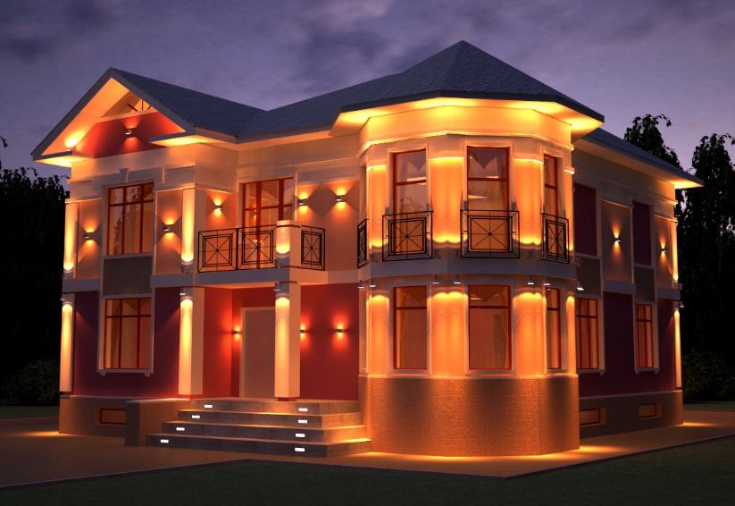 The device of facade lighting of a country house