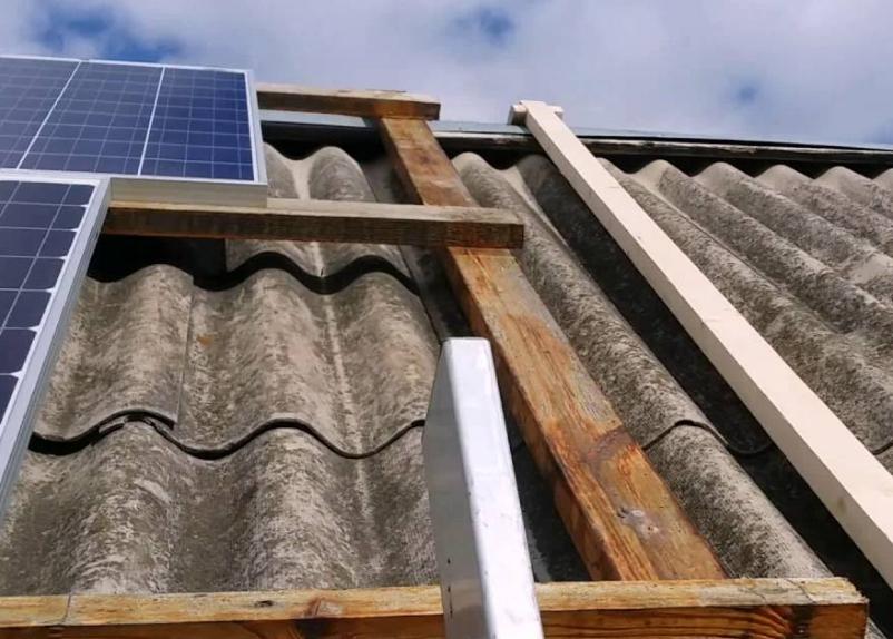 Step by step installation of solar panels on the roof