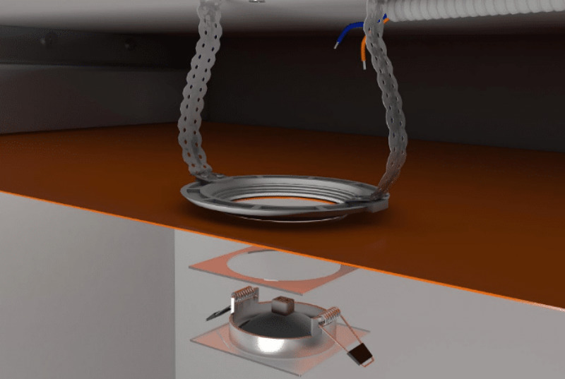 Features of light fixture bulb replacement in suspended ceiling