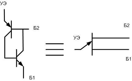 Single junction transistor analog.