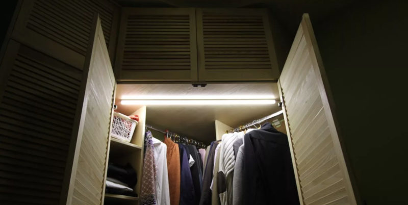 How to illuminate a cupboard when the door is open