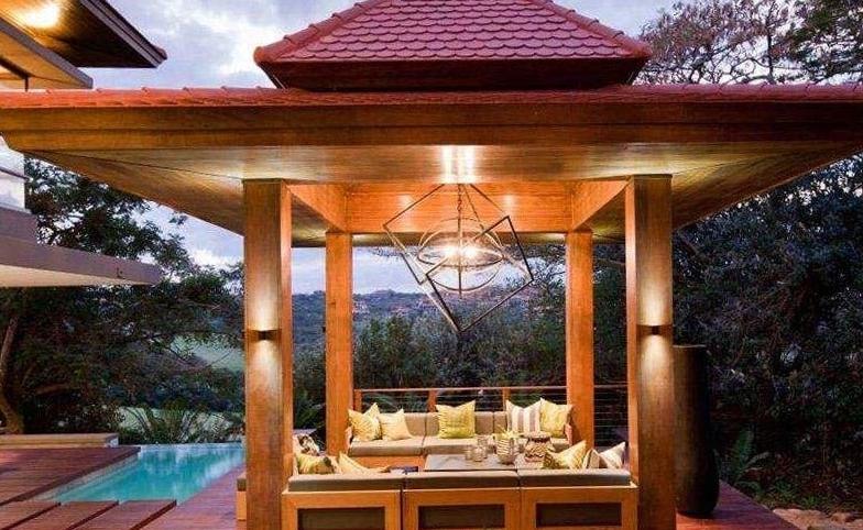 Lighting options for a pergola