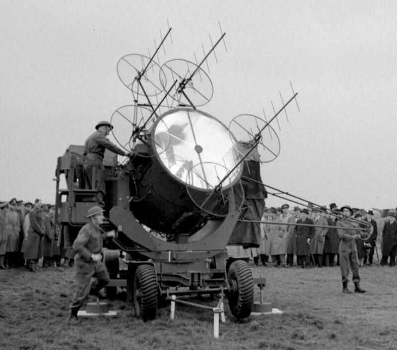Air defense searchlight of the First World War times
