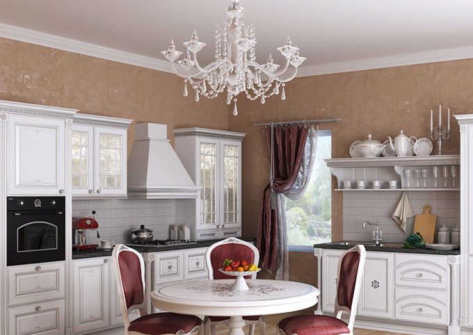 Features of choosing a chandelier to illuminate the kitchen