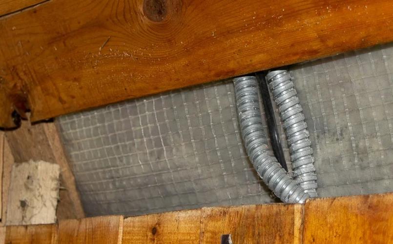 corrugated with wiring