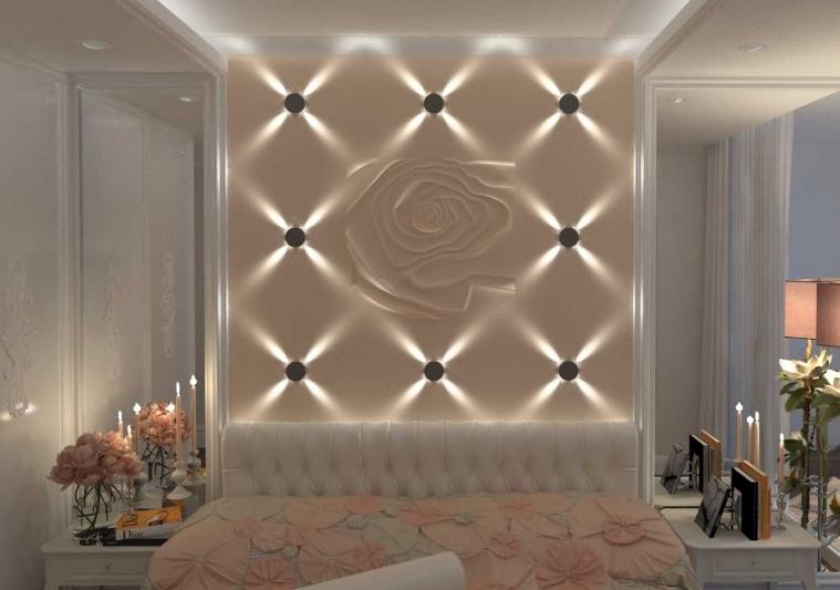 The variants of organizing bedroom interior lighting