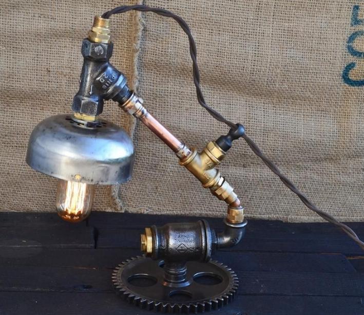 Masem light fixtures from scraps of pipes with our own hands