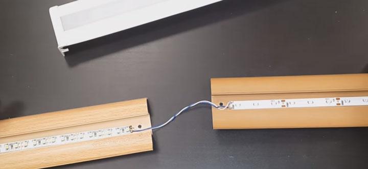 Installing a skirting board with lighting with your own hands