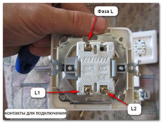 How to correctly install and wiring a double switch