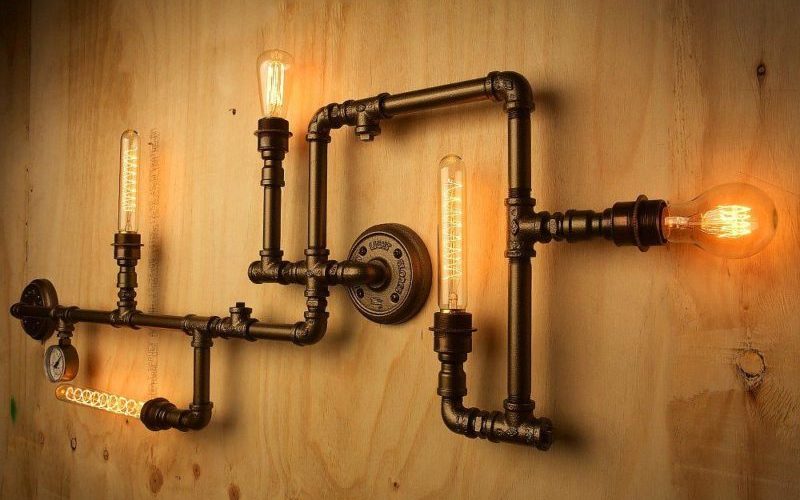 Homemade loft-style light fixture - detailed instructions for making