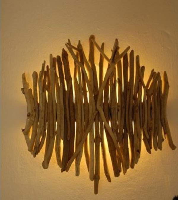 Handmade wall lights - with improvised materials