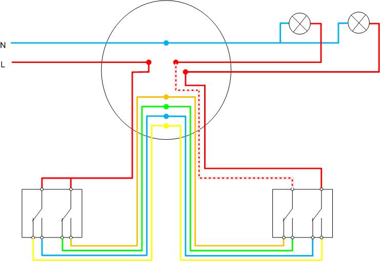 How to connect a two-way master switch - schematic