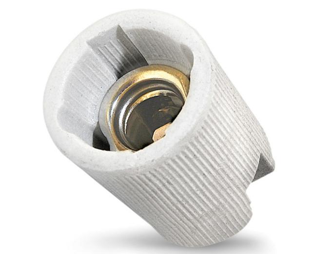 Replacing a socket in a lamp with his hands