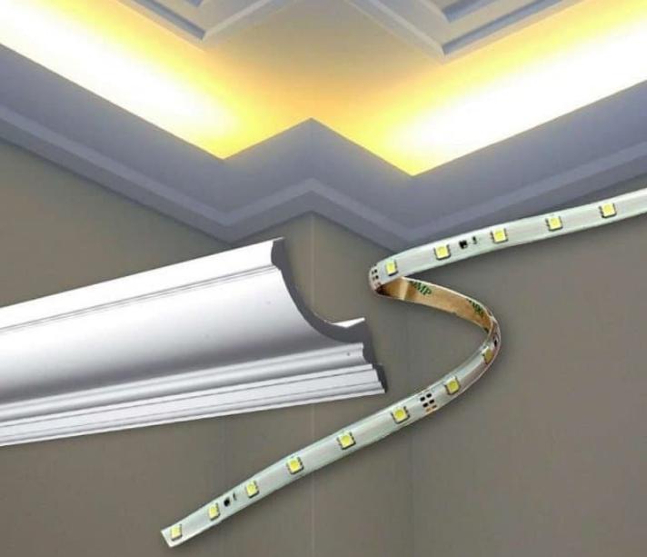 Ceiling LED ceiling light strip under the skirting