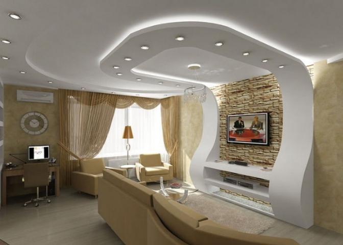 How to make a ceiling with lighting with their own hands