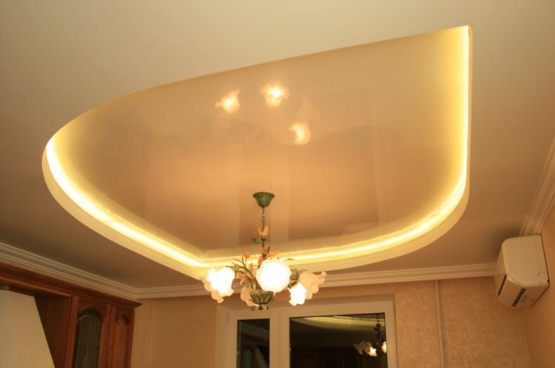 How to make a ceiling with lighting your own hands