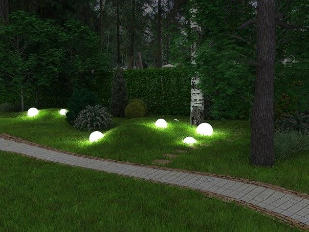 Using lighting in landscaping