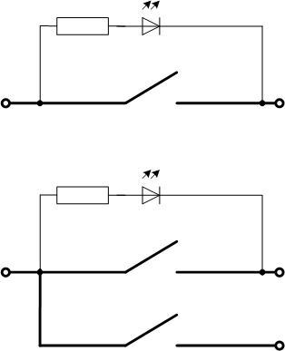 How to connect light through a switch - wiring diagram
