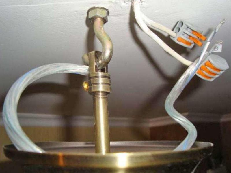 Installing a chandelier on a stretch ceiling