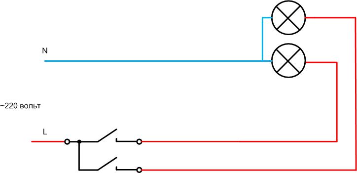 Wiring diagram for two lights on one switch